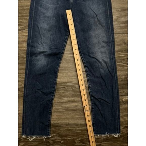 Agolde Sophie High Rise Raw Hem Blue Jeans Crop Skinny Stretch size 28 - Picture 2 of 8